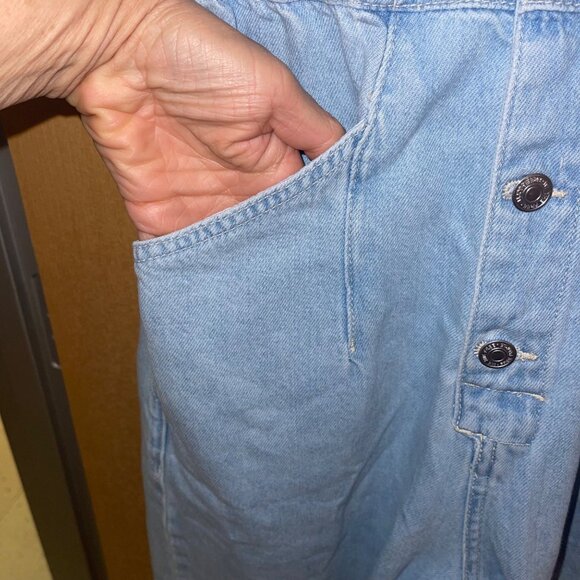We The Free Womens Jumpsuit Size Small Blue Marci Denim Coveralls Short Sleeve - Picture 7 of 10